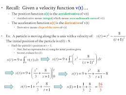 Acceleration is the rate of change in the velocity of an object as it moves. Ch 8 Applications Of Definite Integrals 8 1 Integral As Net Change Ppt Download