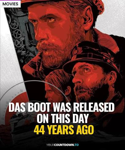 Claustrophobic, tense, unforgettable. 🚢 Das Boot surfaced on Feb 10,  1982—Wolfgang Petersen's WWII submarine epic that put audiences deep  underwater with the crew. No heroes, just survival. Pressure never lets up.