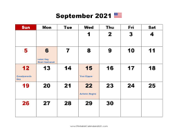 Printable Calendar September 2021 Printable 2021 Calendar With Holidays In 2020 Calendar Printables 2021 Calendar Calendar