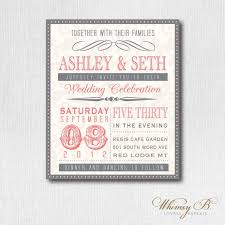 Vintage Wedding Invitations Coral And Gray Wedding Invitations Coral Gray Grey Coral Wedd Coral Wedding Invitations Wedding Invitations Bridal Invitations