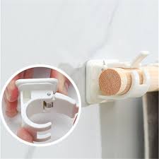 Need a new shower curtain rod? 2pcs Self Adhesive Hooks Wall Mounted Curtain Rod Bracket Shower Curtain Rod Fixed Clip Hanging Rack Buy From 4 On Joom E Commerce Platform