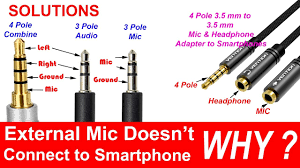 The 6.3 mm headphone jack is a fairly old standard, which is used more in professional audio equipment. 4 Pole 3 5 Mm To Headphone And Microphone Separator Converter Adapter Youtube