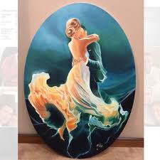 50ye70 Yagliboya Oval Tablo Sarilin Sevdiklerinize Sevgilinize Esinize Simsiki Yalnizca Bugun Diil Hergun Madem Ki Hepimiz Tablolar Painting Resim