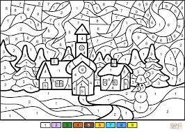 Printable spot the difference pictures will train a child's perceptivity, patience, and the ability to focus on a single task. Pin On Winter Christmas Color By Number Pages For Adults And Children
