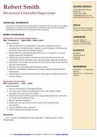Use a free resume builder to build your perfect resume. Document Controller Resume Samples Qwikresume
