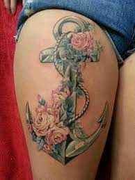 See full list on symbolsage.com 125 Stunning Anchor Tattoos With Rich Meaning Tattoos Thigh Tattoos Women Thigh Tattoo Designs