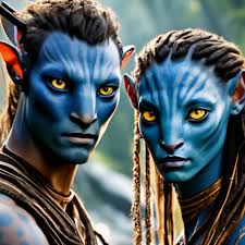 Neytiri and Jake Sally from Avatar» — картинка создана в Шедевруме