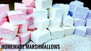 Place the remaining 1/2 cup of water and sugar in a pot and stir to dissolve over medium heat. Homemade Marshmallows Flavored Marshmallows Without Thermometer And Without Corn Syrup Youtube