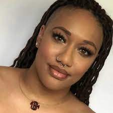 Acrylic Block Monogram Necklace Septum Piercing Black Girl Monogram Necklace Two Nose Piercings
