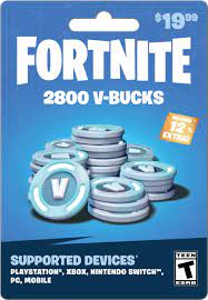 It is also emailed to you and directly redeemable. Fortnite V Bucks 19 99 Card Fortnite V Bucks 19 99 Card Best Buy