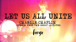 2021 marks the 100th anniversary of the kid. Berge Let Us All Unite Charlie Chaplin The Great Dictator Spreech Youtube
