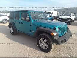 Compare the 2020 jeep grand cherokee with 2020 land rover defender, side by side. Jeep Wrangler Unlimited Sport S 2020 Turquoise 2 0l Vin 1c4hjxdn3lw129656 Free Car History