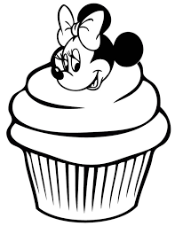 Free printable birthday cupcake coloring pages. Minnie Mouse Cake Coloring Pages