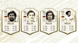When lewandowski breaks gerd muller's goal record with all the assists from thomas muller. Gerd Muller Icon Cards Idk If This Was Done Before But Here You Go Fifacardcreators