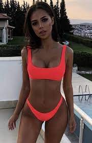 The Palm Springs Bikini Top Violet Rib Head Online And Shop This Season S Latest Styles At White Fox Express Delivery In 2021 Flamingo Bikini Bikinis Bikini Outfits