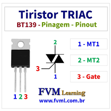 Datasheet - Pinagem - Tiristor Triac BT139 - Características e  Especificações - FVML