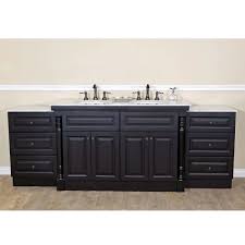 Narrow bathroom vanities are designed to give you more space in your bathroom, while still providing storage space with cabinets or drawers for your toiletries, towels and other bathroom accessories. Bellaterra Home 605522c 93 Double Sink Vanity In Dark Mahogany