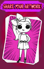 Scarlet red, hot pink, taffy, blush, or periwinkle shades will surely suit this jojo siwa coloring page. Coloring Pages For Jojo Siwa For Android Apk Download