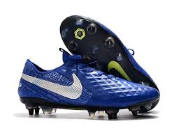 Nike Limited Edition Football Boots Nike Tiempo Legend Viii Elite Sg Pro Ac Blue Silver Soft Ground Soccer Boots Mens Size 38 39 40 41 42 43 44 45 46 Chuteiras Mendonca Joaozinho