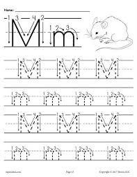 Printable Letter M Tracing Worksheet With Number And Arrow Guides Letter M Worksheets Writing Practice Worksheets Tracing Worksheets
