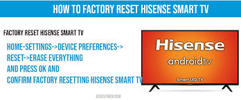 Reset your hisense smart tv to factory settings. Factory Reset Hisense Smart Tv Restore Default Settings A Savvy Web