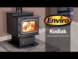 Photo is not actual stove but is same model and in good condition. Kodiak Freestanding Wood Stove Burn Example Youtube