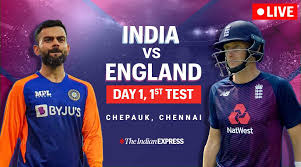 India vs england at ma chidambaram stadium, chennai, 05 february, 2021. India Vs England 1st Test Day 1 Highlights Root Sibley Partnership Headlines First Day Sports News The Indian Express