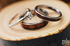 Alicia Allen S Saakebaum Wedding At Cottonwood Golf Course Wooden Rings Engagement Wood Wedding Ring Cool Wedding Rings