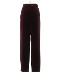 Details About Escada By Margaretha Ley Women Red Velour Pants 44 Italian
