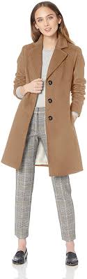 Slit pockets at the hips are incorporated into the seams for a clean tailored look. Calvin Klein Womens Classic Cashmere Wool Blend Coat Clothing Amazon Com
