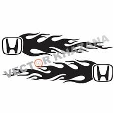 Honda Logo Flames Svg