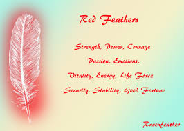 A feather will symbolize power, as well as great honor and connection between its owner as well as the outer world. Red Feathers Feather Meaning Feather Magic Feather Tattoo Meaning