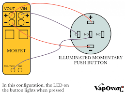 You 5 pin switch layout can vary, but the extra 3 pins are for the lighted led's in the switch and you will have to refer to the switch diagram to see which terminals to jumper power and ground to. Wiring An Illuminated 5 Pin Momentary Push Button Vapoven