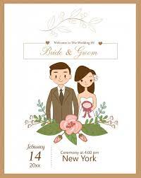 Cute Wedding Couple For Wedding Invitations Card Cartoon Wedding Invitations Couple Wedding Invitation Wedding Invitation Card Design