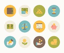 Flat, long shadow, badge · license: Flat Money And Finance Icon Vector Set Vector Art Graphics Freevector Com