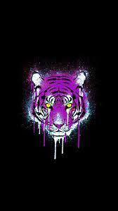 Illustration Of A Tiger Wallpaper Ponsel Anjing Bingkai