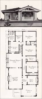 I Would Change The Breakfast Room Into A Master Bathroom For The Back Bedroom Bungalow Floor Plans Vintage House Plans Craftsman Style House Plans