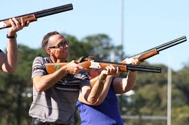 Vintage clay target and gun club labels. Laser Clay Pigeon Shooting Timeout Entertainment