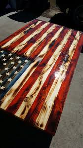 American Flag Wood Coffee Table Epoxy Clear Finish The Wood Is Pine Torched To Bring Out Wood Grain 34 26 20 American Flag Wood Wood Flag Diy Wood Flag