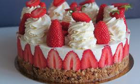 Cheesecake Aux Fraises Sans Cuisson Les Delices De Myrtille Cheesecake Aux Fraises Sans Cuisson Gateau Fraise Sans Cuisson Cheesecake Fraise