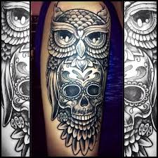 Maybe you would like to learn more about one of these? Today S Tattoo Tattoo Art Owltattoo Owl Blackandgrey Owl Skull Tattoos Leg Tattoos Skull Tattoo