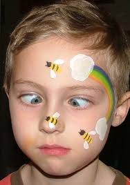 Bee And Rainbow Face Painting Design Kostum Makyaji Arilar Yuzler