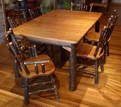 More buying choices $548.50 (6 new offers) homury 3 piece dining table set breakfast nook. Rustic Old World Hickory Hickory Oak Leaf Table Set Rustic Log Furniture Rustic Furniture Hickory Furniture