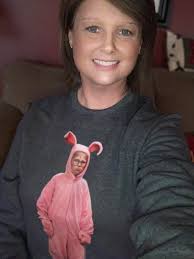 Wearing Ralphie sweatshirt to work today