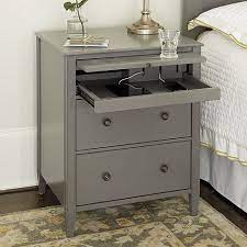 Sidney Side Table With Charging Station Ballard Designs Bedroom Night Stands Side Tables Bedroom Nightstand With Charging Station
