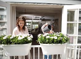 Pour l'hiver, tu peux mettre sur tes fenêtres des jardinières de pensées que tu peux accompagner de petites lierres ou buis/fusain pour créer du relief. Pot De Fleurs Elho Corsica Flower Bridge L58 X L29 60 X H24 Cm