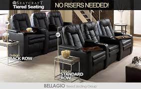 Seatcraft Tiered Home Theater Seating Without Risers Home Theater Seating Home Theater Furniture Home Theater Rooms