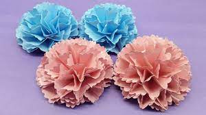 How To Make Carnation Flower Out Of Paper Making Paper Flower Step By Paper Flower Backdrop Tutorial Simple Paper Flower Diy Christmas Garland