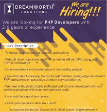Urgent Requirement For Php Developer Pune Job With Experience Job Posting Job Development