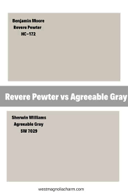 Now, let's look at the photos of popular benjamin moore and sherwin williams gray paint colors from our interior painting projects. Benjamin Moore Revere Pewter Hc 172 Still A Favorite Gray West Magnolia Charm